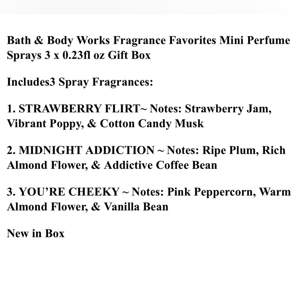 BATH & BODY WORKS Everyday Luxuries 3-piece Mini Fragrance Gift Set NEW - Picture 6 of 6